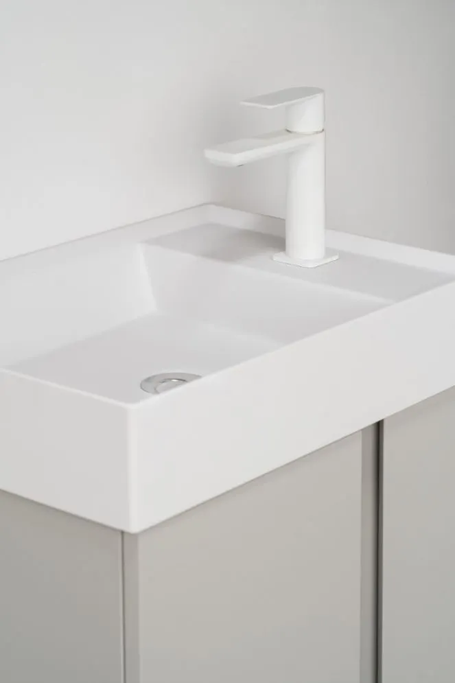 Szafka pod umywalkę UNIQ 49 cm jasno szara półmat z CARGO | MIRAT  kolekcja UNIQ