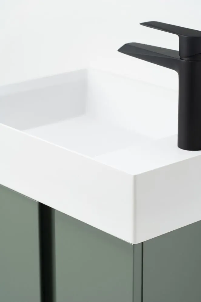 Szafka pod umywalkę UNIQ 49 cm szaro-zielona półmat wisząca | MIRAT  kolekcja UNIQ