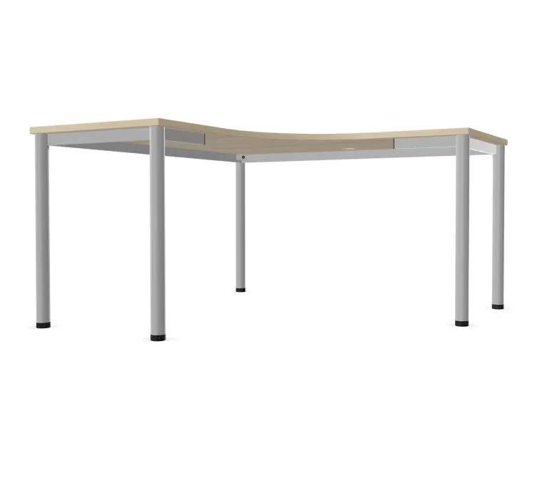 Biurko narożne EASY SPACE I-LEG LS 140x140cm akacjowe I sklep meblowy MIRAT.