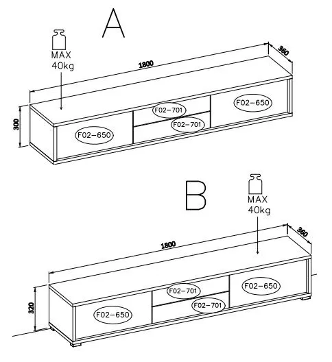 Szafka RTV FRIDA 2K2S 180cm antracyt/dąb olejowany do salonu I sklep meblowy MIRAT. styl LOFT