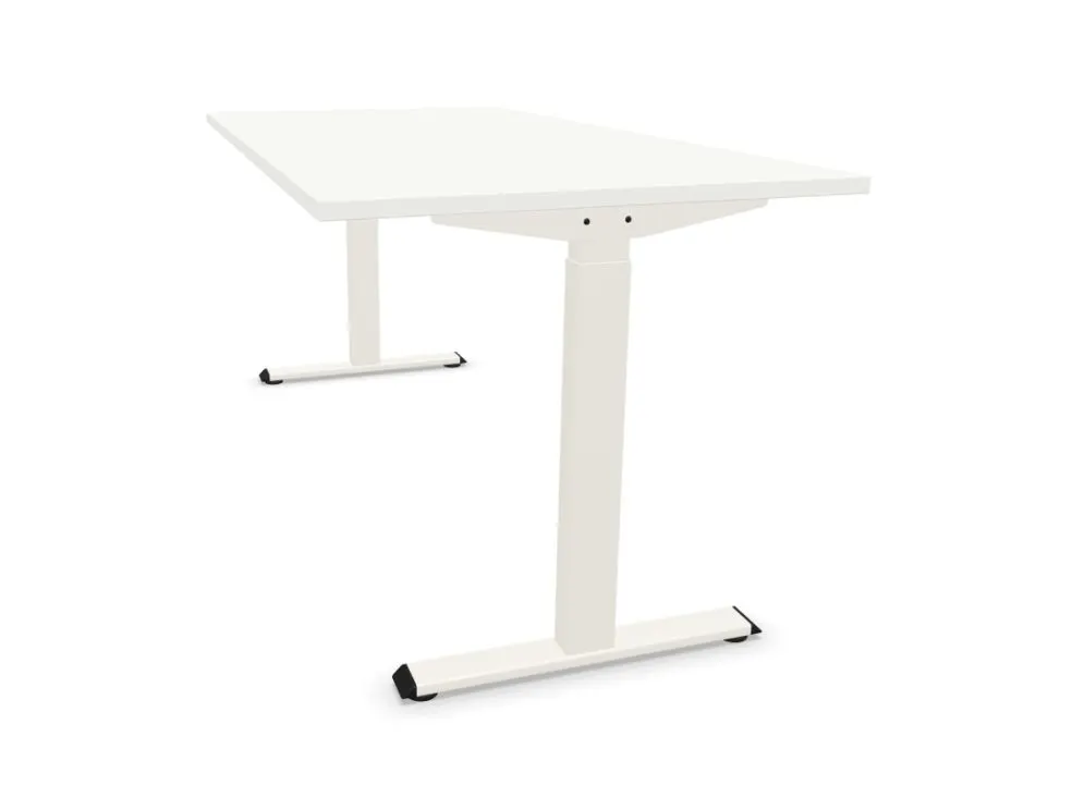 Biurko eCOMO 160x80cm białe z regulacją wysokości do biura I sklep meblowy MIRAT.