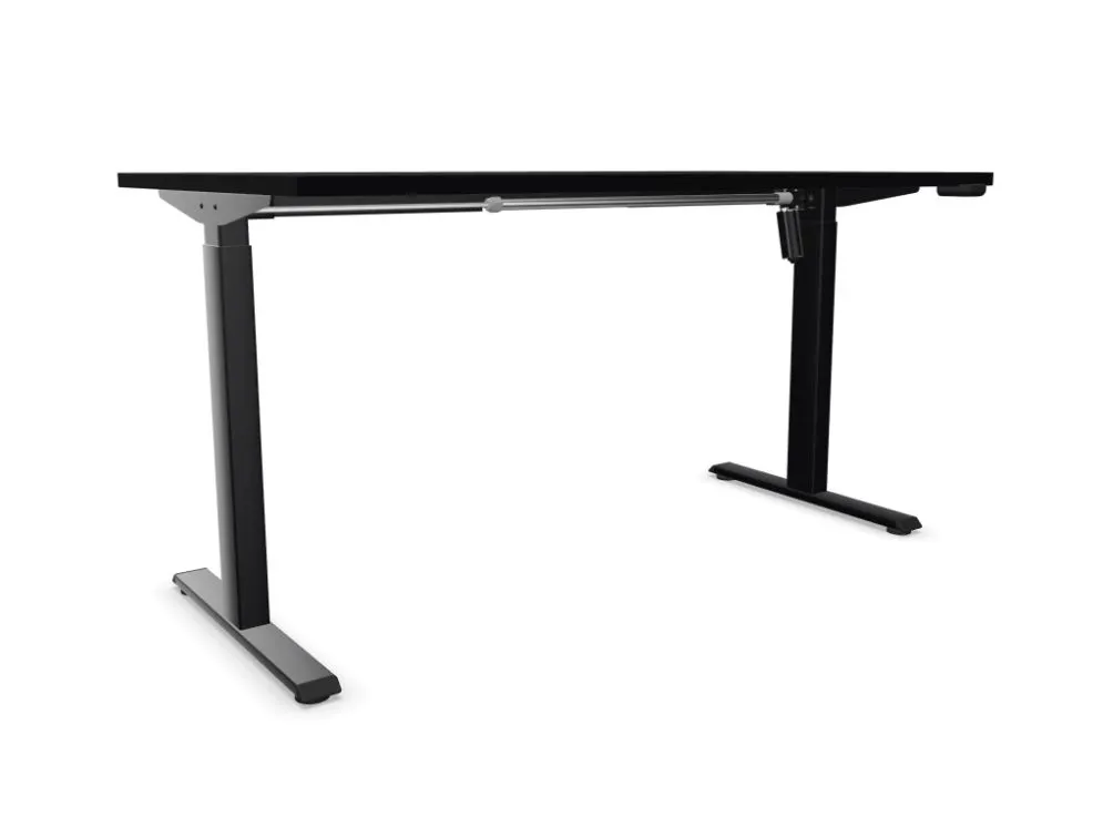 Biurko eCOMO 140x70cm czarne z regulacją biurowe I sklep meblowy MIRAT.