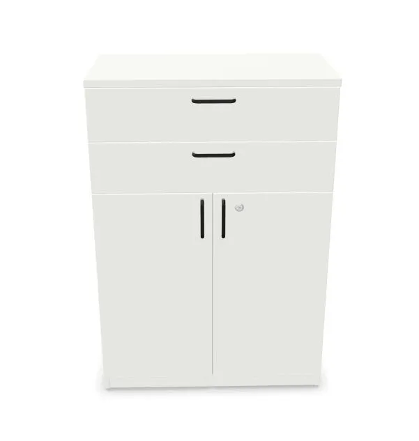 Komoda biurowa EASY SPACE CABINET HDE 2D2S 80cm biała zamykana I sklep meblowy MIRAT.