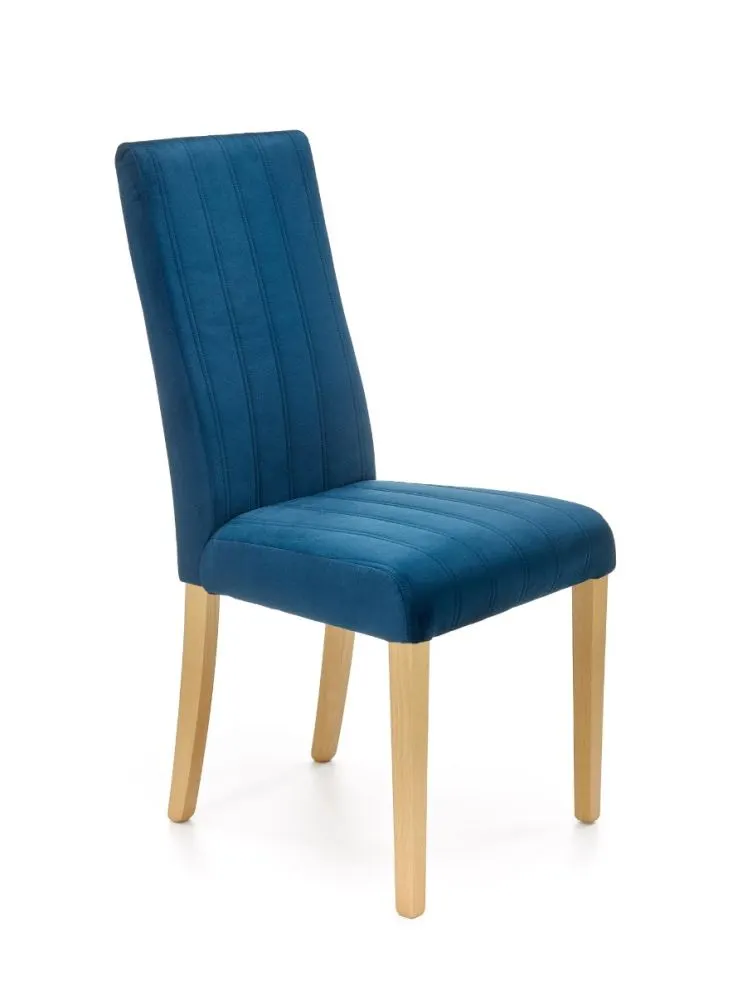 Krzesło DIEGO 3 VELVET granatowe na drewnianych nogach | MIRAT. styl SKANDYNAWSKI