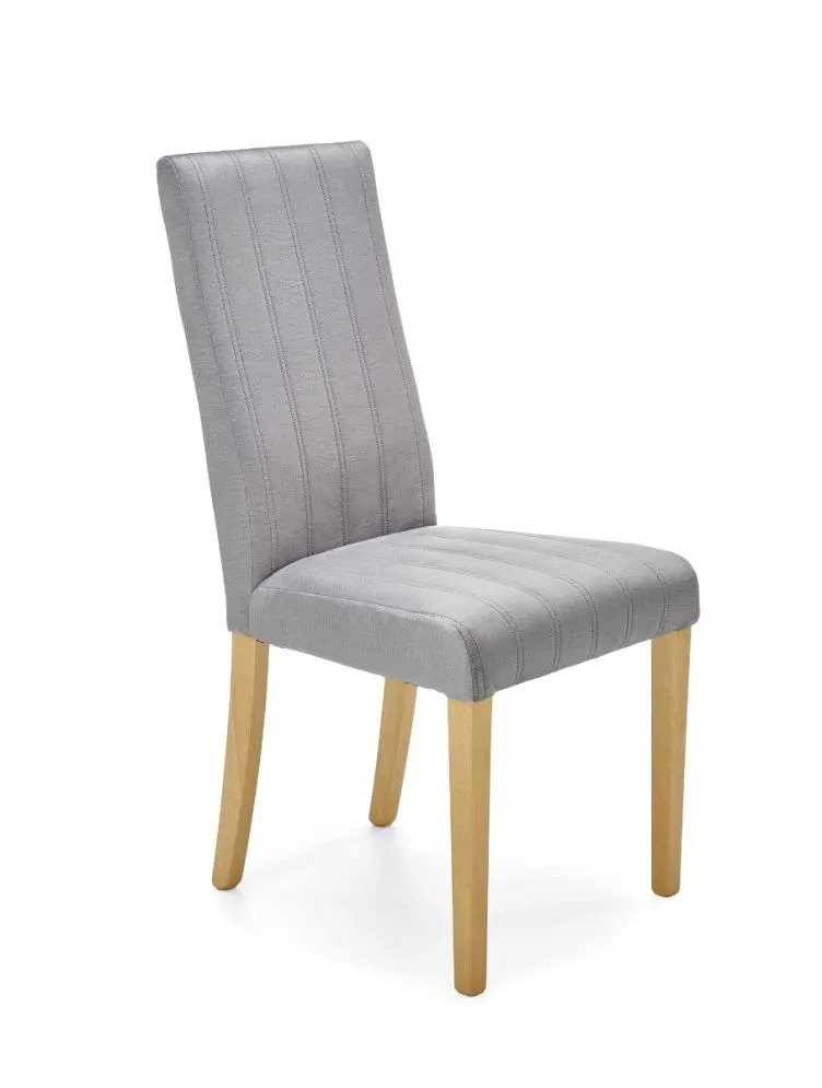 Krzesło DIEGO 3 VELVET jasnoszare na drewnianych nogach | MIRAT. styl SKANDYNAWSKI