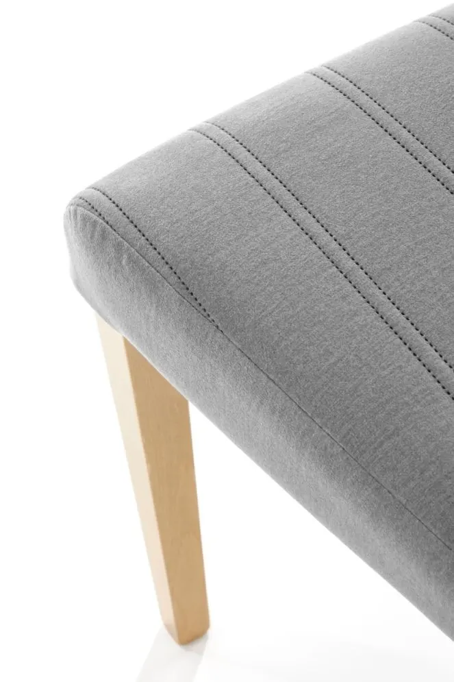 Krzesło DIEGO 3 VELVET jasnoszare na drewnianych nogach | MIRAT. styl SKANDYNAWSKI