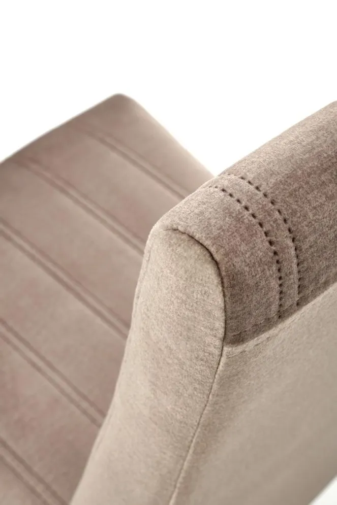Krzesło tapicerowane DIEGO 2 VELVET z przeszyciami beżowe I sklep meblowy MIRAT.