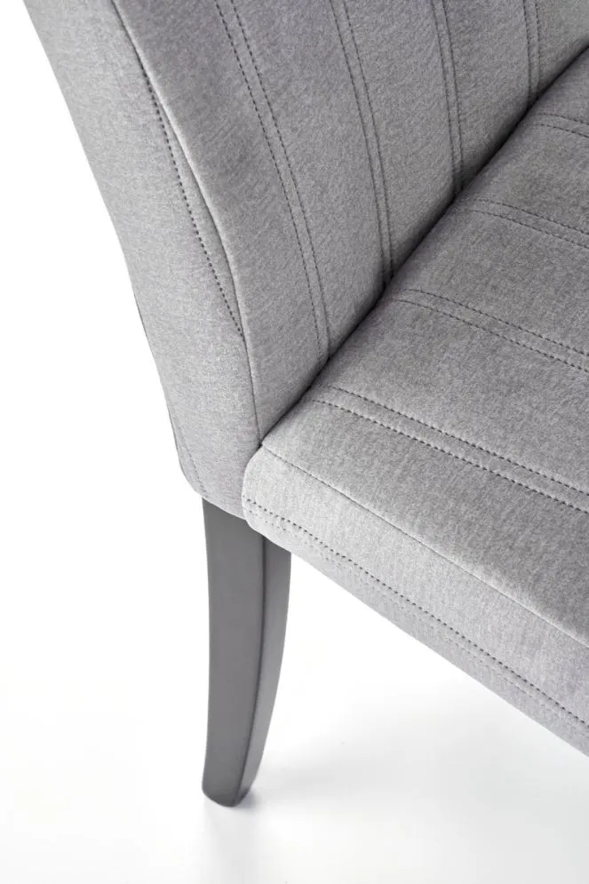 Krzesło DIEGO 2 VELVET jasny popiel tapicerowane aksamitem | MIRAT.