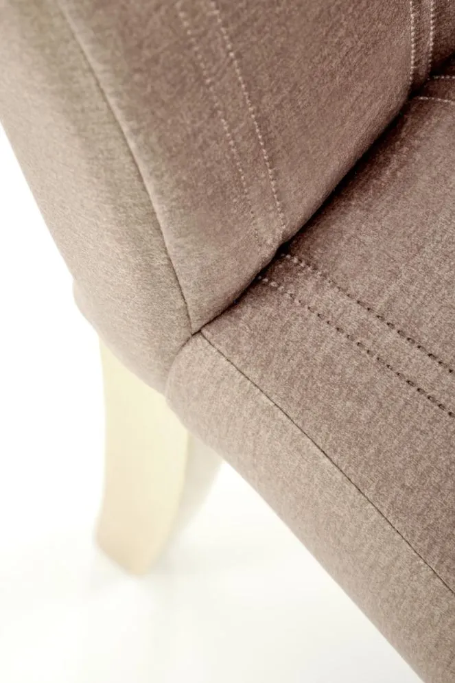 Krzesło tapicerowane DIEGO 3 VELVET beżowe na bukowych nogach I sklep meblowy MIRAT.