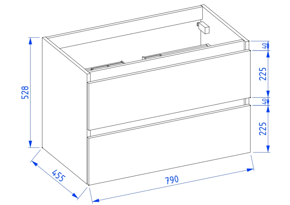 Szafka pod umywalkę ARCO 80 cm kaszmirowa z cichym domykiem | MIRAT