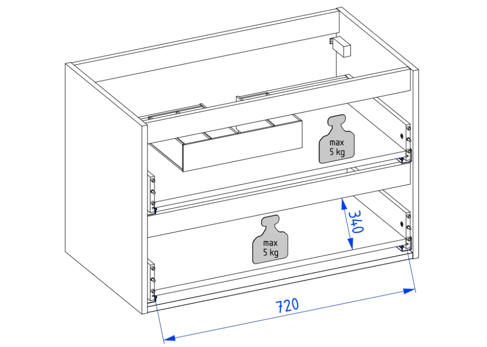 Szafka pod umywalkę ARCO 80 cm kaszmirowa z cichym domykiem | MIRAT