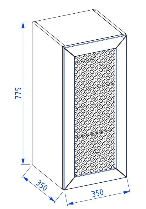 Szafka łazienkowa niska CHIC 35 cm czarna półmat ze złotą siatką| MIRAT  kolekcja CHIC