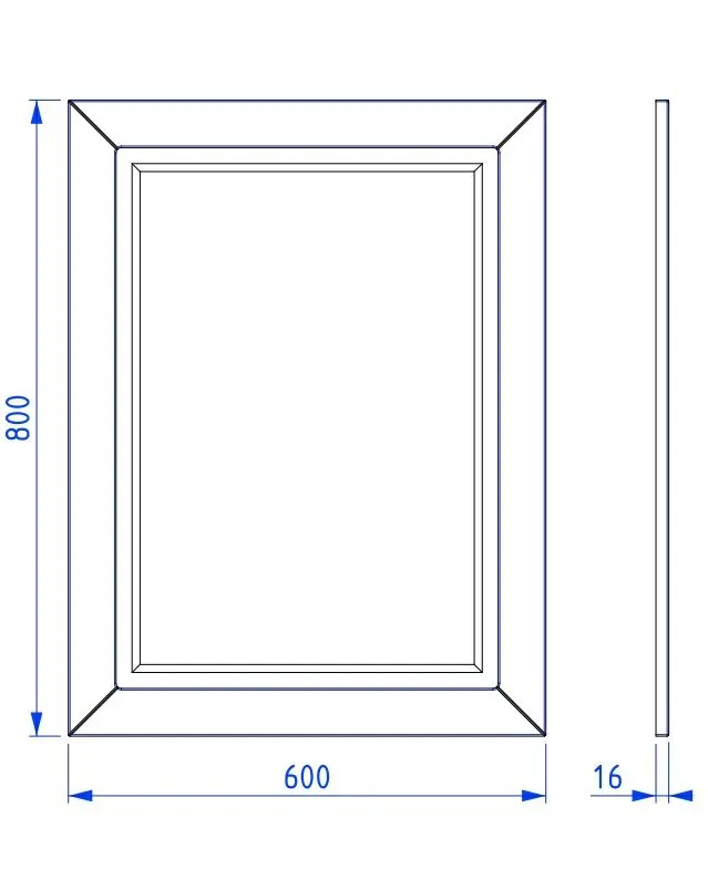 Lustro łazienkowe CHIC 60x80 cm glamour | MIRAT kolekcja CHIC