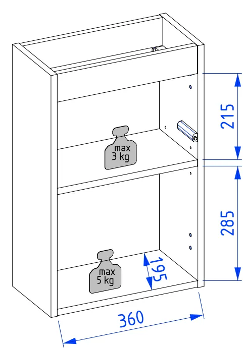Zestaw Szafka łazienkowa wisząca z umywalką DIA 40 cm pudrowy róż półmat | MIRAT