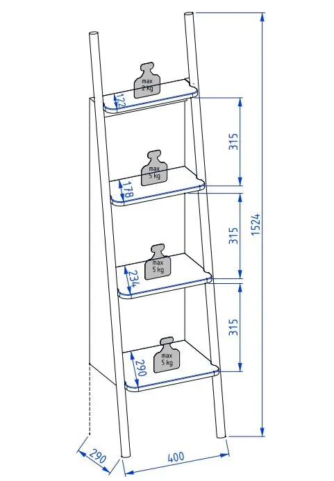 Regał łazienkowy DUKLA 40 cm terakota półmat w stylu vintage | MIRAT kolekcja DUKLA