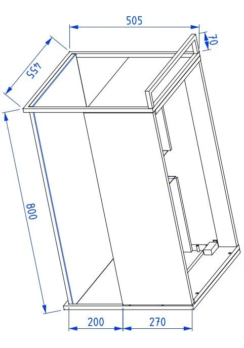 Szafka pod umywalkę LOV 80 cm szaro-zielona półmat z szufladą | MIRAT  kolekcja LOV