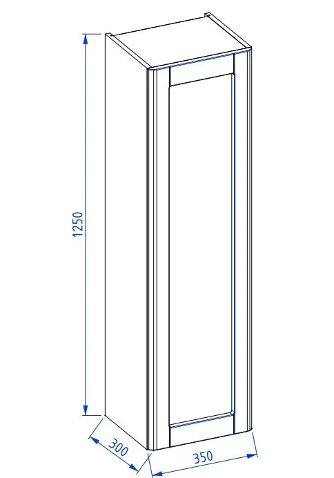 Szafka łazienkowa wysoka MOSS 35 cm jasno szara półmat wisząca | MIRAT  kolekcja MOSS