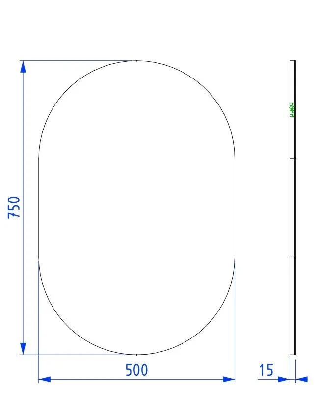 Lustro owalne do łazienki MOSS 50x75 cm w ramie szaro-zielonej półmat | MIRAT kolekcja MOSS