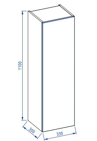 Jednodrzwiowa szafka łazienkowa wisząca UNIQ 33 cm szaro-zielona półmat | MIRAT  kolekcja UNIQ