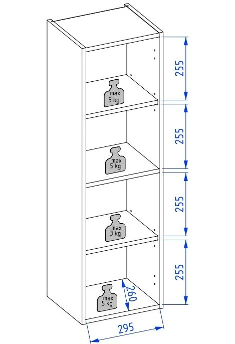 Jednodrzwiowa szafka łazienkowa wisząca UNIQ 33 cm szaro-zielona półmat | MIRAT  kolekcja UNIQ
