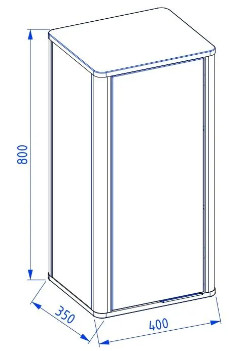 Szafka łazienkowa jednodrzwiowa VIBE 40 cm biało-szara półmat | MIRAT  kolekcja VIBE