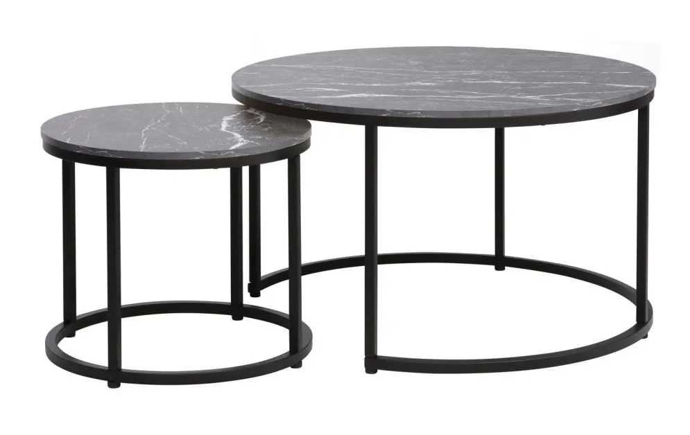 Zestaw 2 ław DION czarny w stylu loft I sklep meblowy MIRAT. styl GLAMOUR, LOFT