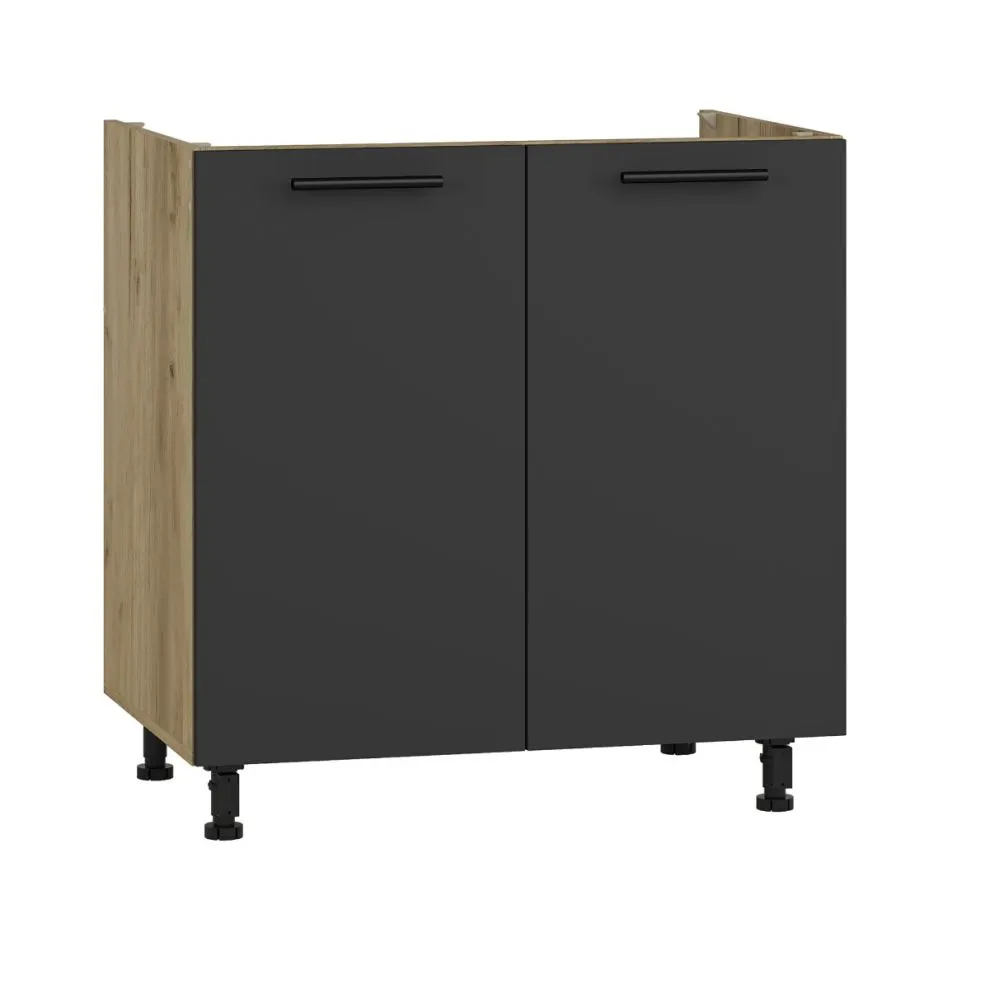 Szafka pod zlew 80 VENTO DK-80/82 antracyt modułowa do kuchni | MIRAT. styl LOFT kolekcja VENTO