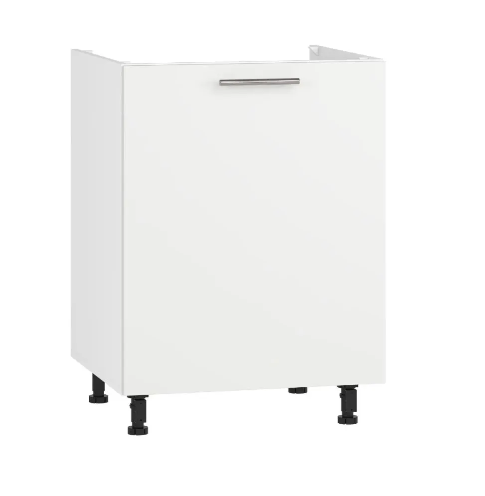 Jednodrzwiowa szafka pod zlew 60 VENTO DK-60/82 biały mat I sklep meblowy MIRAT.  kolekcja VENTO