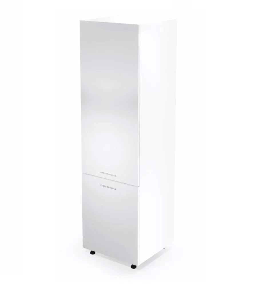 Szafka do zabudowy lodówki 60 VENTO DL-60/214 biały połysk z uchwytami | MIRAT.  kolekcja VENTO