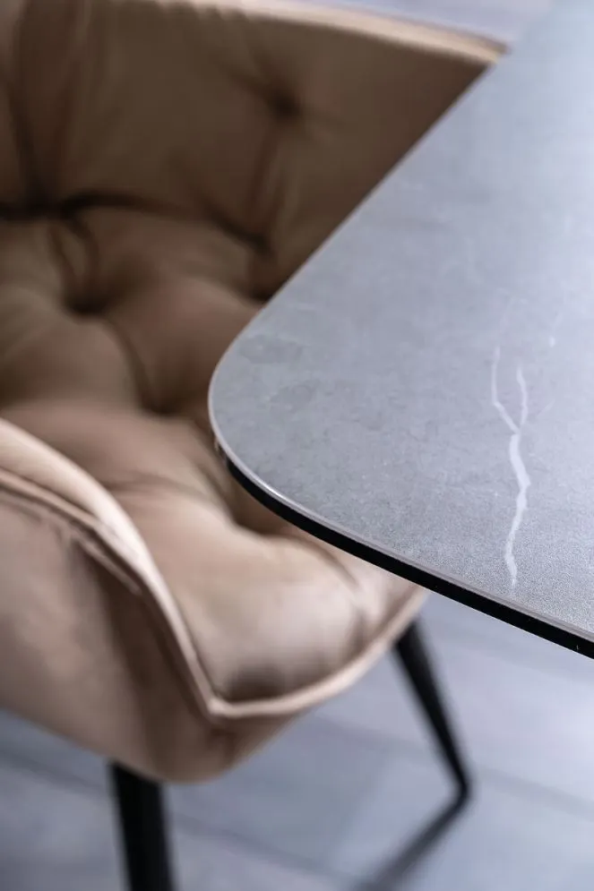 Stół rozkładany DOLCE CERAMIC 180(240)x95 szary marmur/orzech dla 10 osób | MIRAT. w stylu  kolekcja