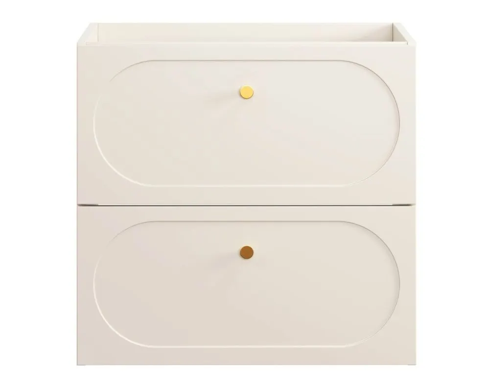 Szafka łazienkowa DONNA SAND 2S 60cm beż piaskowy z umywalką wpuszczaną FLY I sklep meblowy MIRAT. styl SKANDYNAWSKI kolekcja DONNA