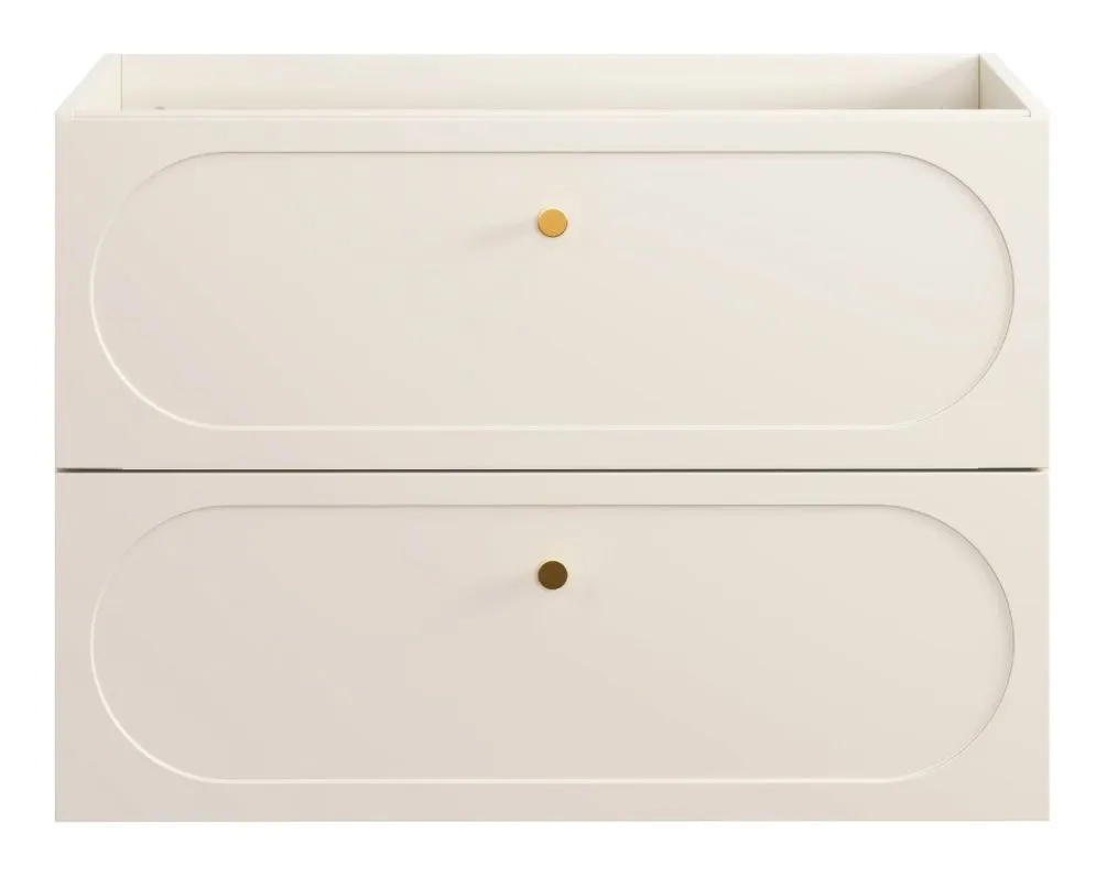 Szafka łazienkowa DONNA SAND 2S 80cm beż piaskowy z umywalką nablatową WIKI I sklep meblowy MIRAT. styl SKANDYNAWSKI kolekcja DONNA