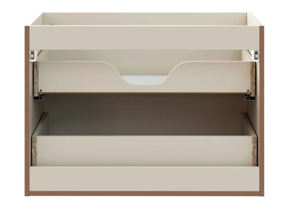 Szafka pod umywalkę nablatową DONNA SAND 2S 80cm beż piaskowy z blatem I sklep meblowy MIRAT. styl SKANDYNAWSKI kolekcja DONNA