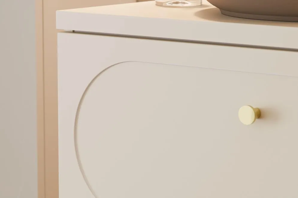 Szafka łazienkowa DONNA SAND 2S 80cm beż piaskowy z umywalką wpuszczaną FLY I sklep meblowy MIRAT. styl SKANDYNAWSKI kolekcja DONNA