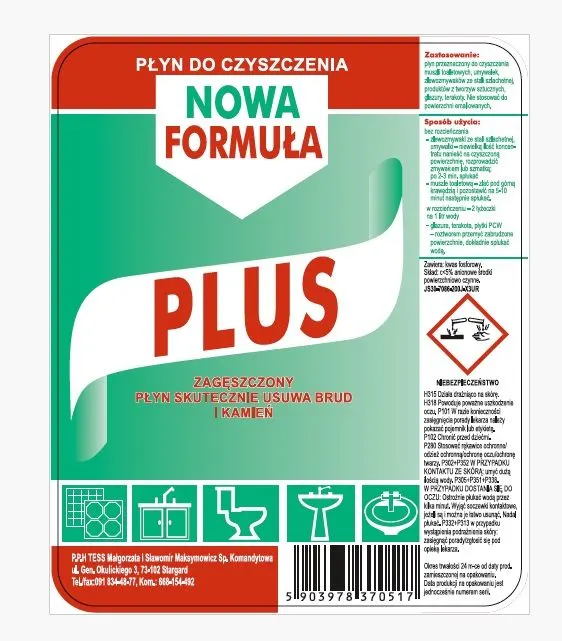 Odkamieniacz do powierzchni sanitarnych WC PLUS 5L o zapachu migdałowym I sklep meblowy MIRAT.