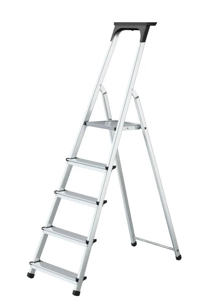 Drabina domowa jednostronna Domo Z 1x5 125kg z półką | MIRAT.