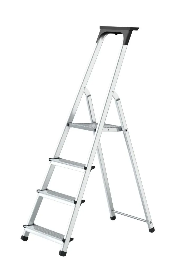 Drabina domowa jednostronna Domo Z 1x4 125kg z półką | MIRAT.