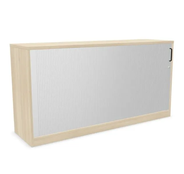 Szafka biurowa żaluzjowa EASY SPACE CABINET HRT 2-OH 160cm akacjowa zamykana I sklep meblowy MIRAT.