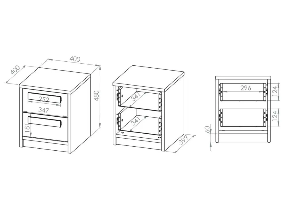 Szafka nocna DOT buk/biała/szara dla dziecka w stylu skandynawskim I sklep meblowy MIRAT. styl SKANDYNAWSKI kolekcja DOT