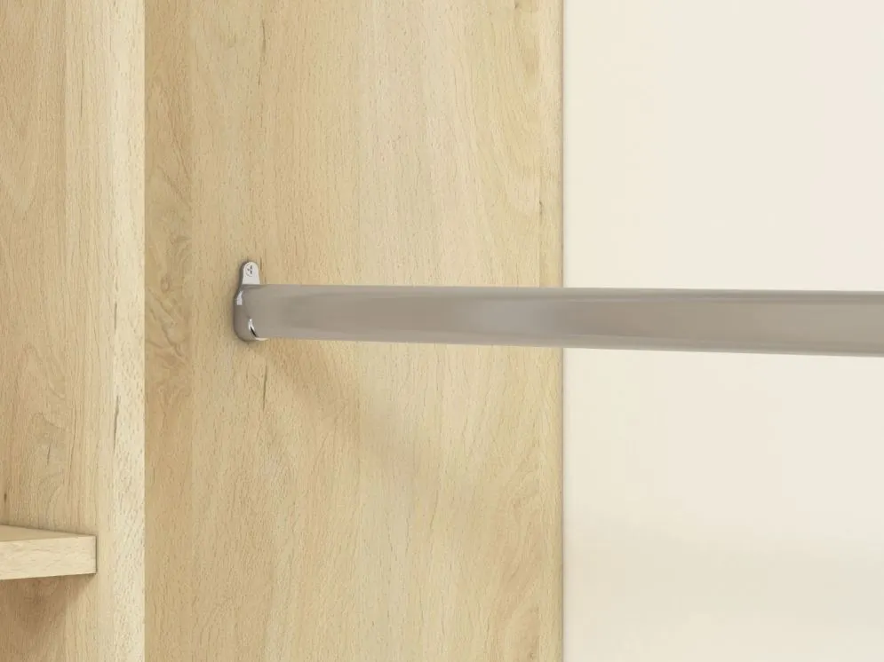 Szafa narożna DOT 2D buk/biała/szara do pokoju młodzieżowego I sklep meblowy MIRAT. styl SKANDYNAWSKI