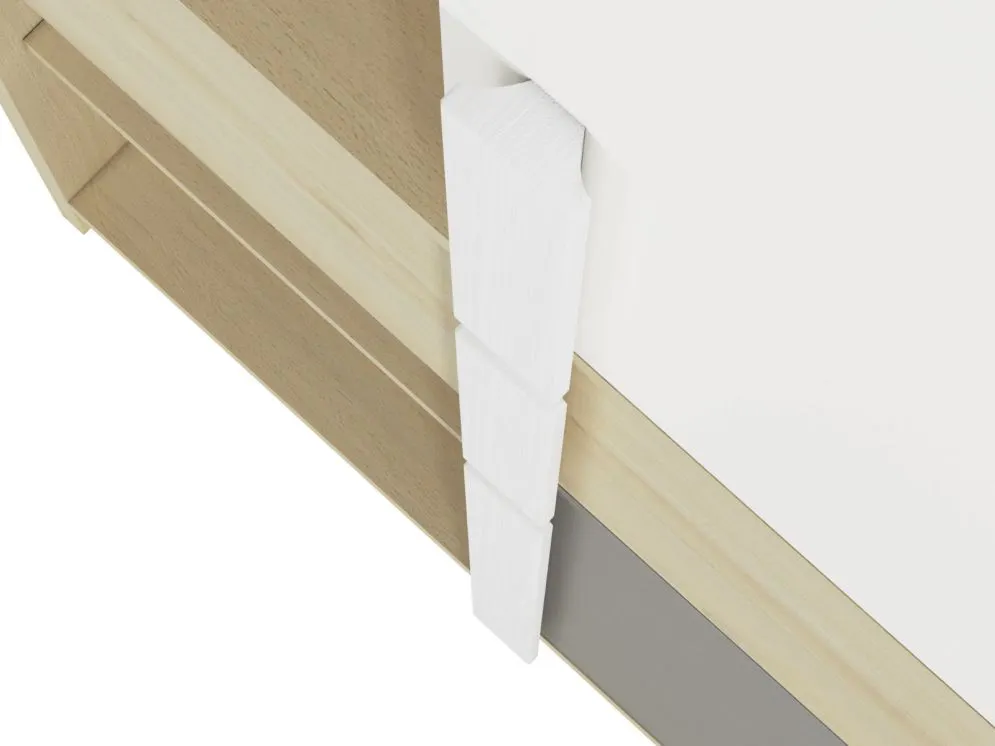 Regał DOT 80 buk/biały/szary z szufladą I sklep meblowy MIRAT. styl SKANDYNAWSKI kolekcja DOT