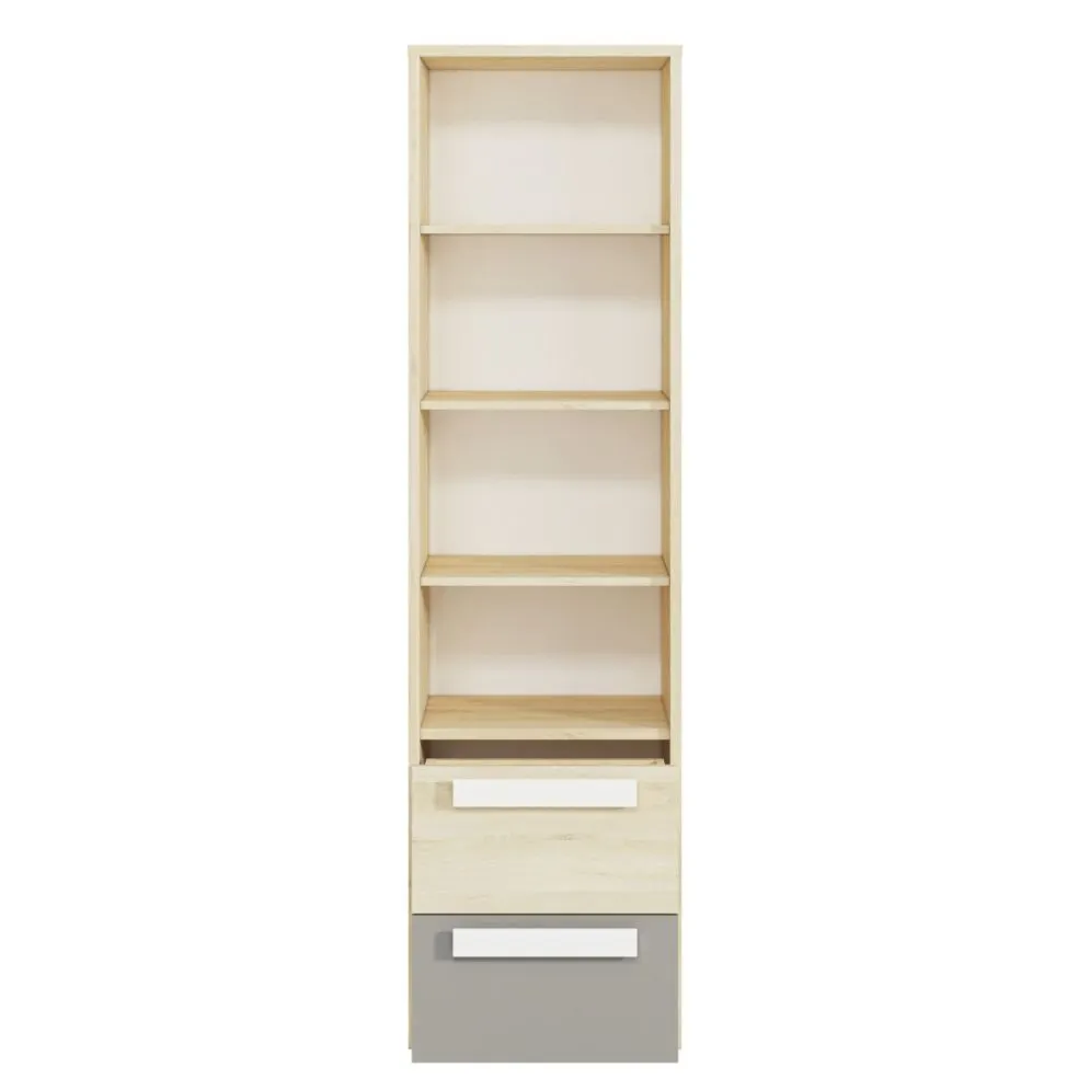 Regał DOT 55 buk/szary do pokoju dziecięcego I sklep meblowy MIRAT. styl SKANDYNAWSKI kolekcja DOT