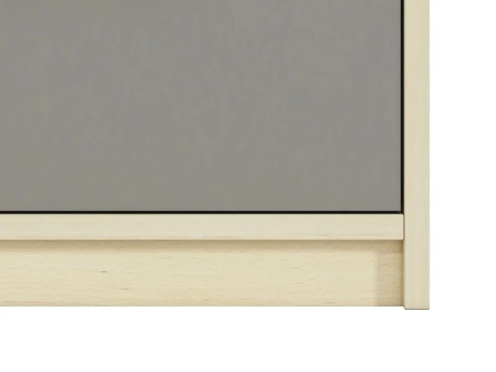 Komoda wysoka DOT buk/biała/szara z szufladami I sklep meblowy MIRAT. styl SKANDYNAWSKI