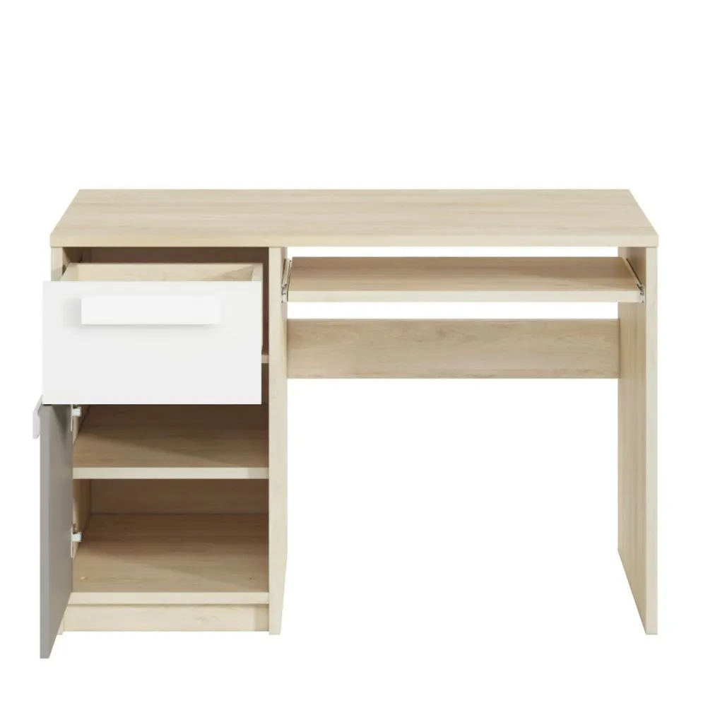 Biurko DOT buk/białe/szare młodzieżowe polskiej produkcji I sklep meblowy MIRAT. styl SKANDYNAWSKI kolekcja DOT