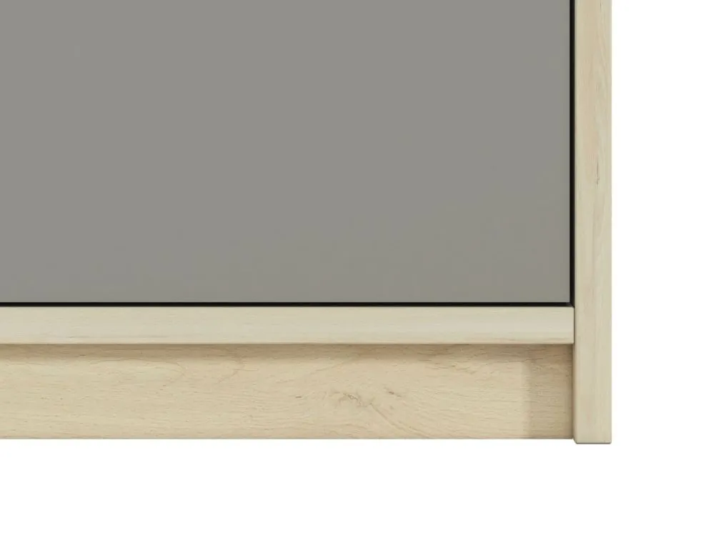 Biurko DOT buk/białe/szare młodzieżowe polskiej produkcji I sklep meblowy MIRAT. styl SKANDYNAWSKI kolekcja DOT