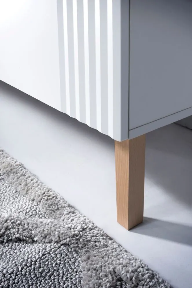 Szafka pod umywalkę FIJI WHITE 82 100cm biała wisząca I sklep meblowy MIRAT. styl RYFLOWANY, SKANDYNAWSKI