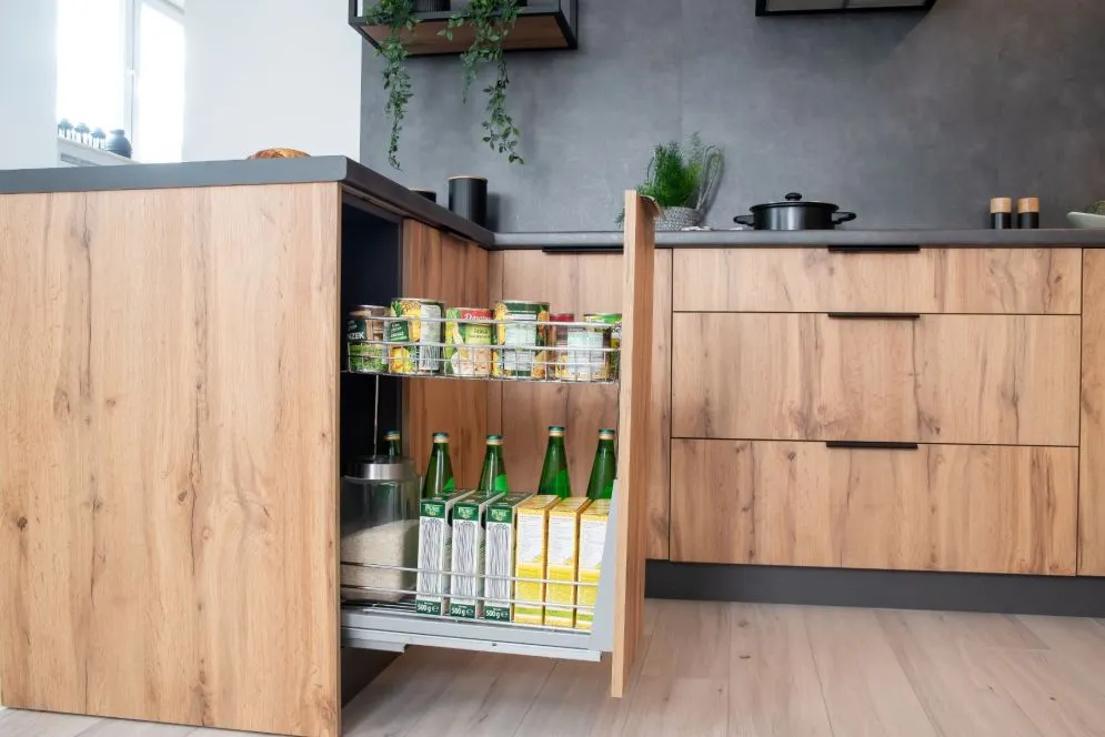 Szafka kuchenna stojąca CARGO 30 BONO D30 dąb wotan z koszem I sklep meblowy MIRAT. styl LOFT