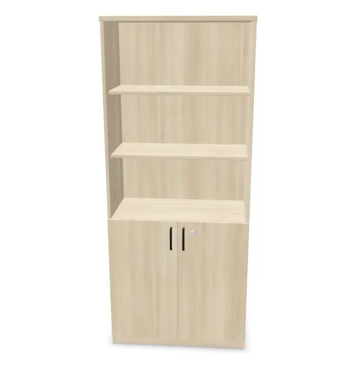 Regał biurowy EASY SPACE CABINET HO 5-OH 80cm akacjowy zamykany I sklep meblowy MIRAT.