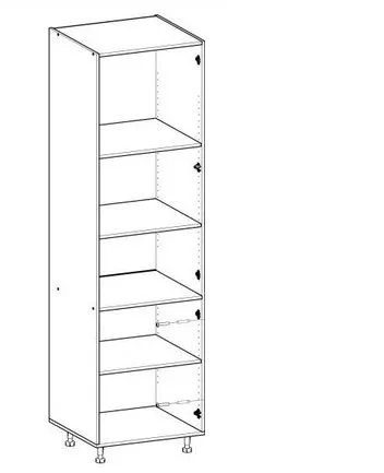 Szafka kuchenna stojąca VENTO DU-60/214 beżowa połysk z półkami I sklep meblowy MIRAT.  kolekcja VENTO