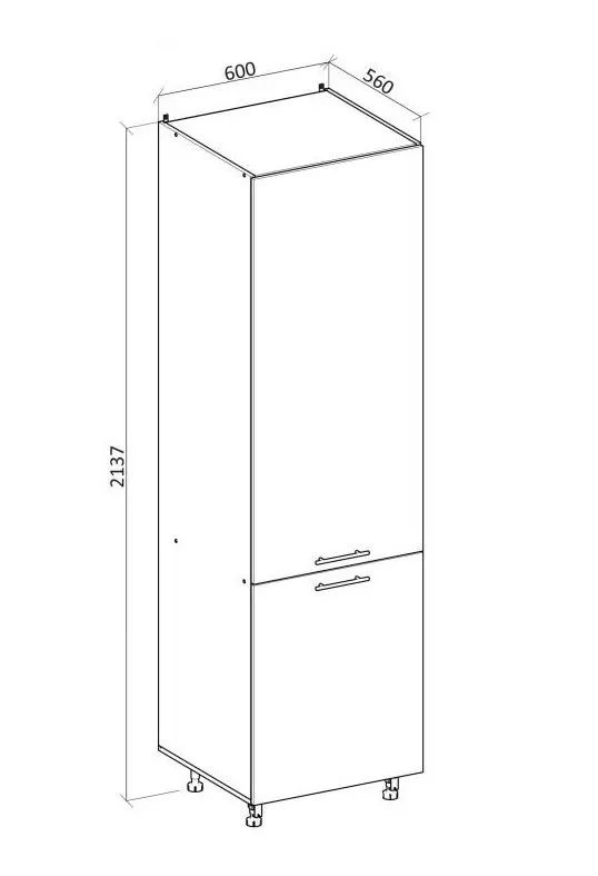 Szafka kuchenna stojąca VENTO DU-60/214 dąb z półkami I sklep meblowy MIRAT.  kolekcja VENTO